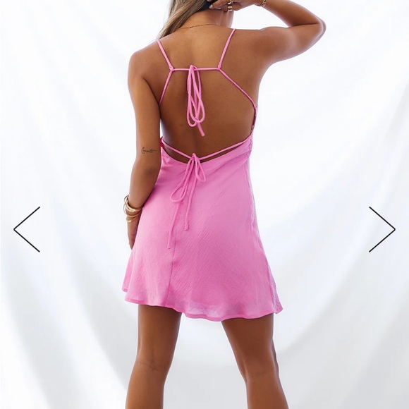 HELLO MOLLY - IN THE CROSSFIRE DRESS PINK - Picture 3 of 5